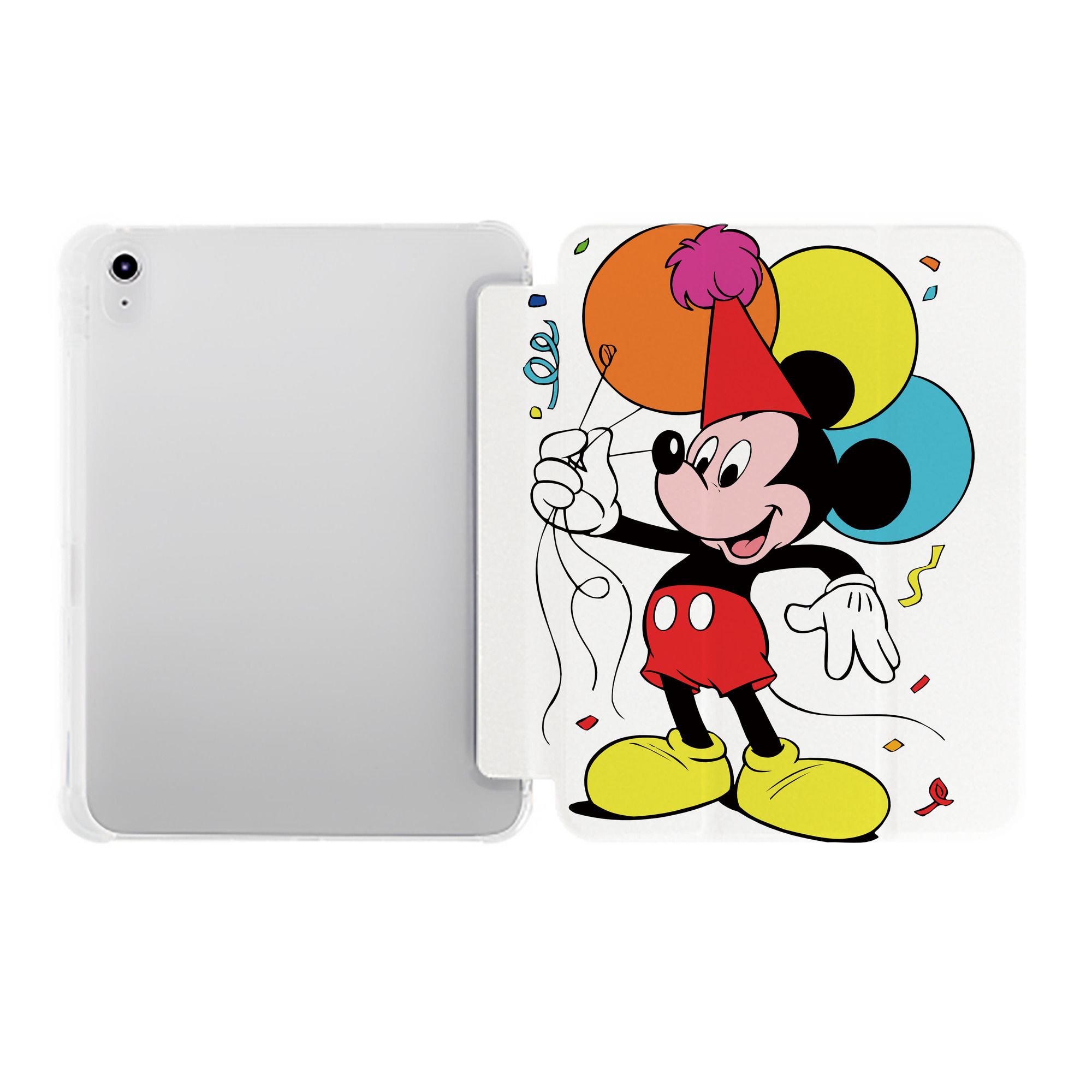 （画像用） ミッキーマウス Mickey Mouse IPad ケース ペン収納付き 三つ折りスタンド PUレザー×シリコン 対応機種9.5/10.5/10.9インチ